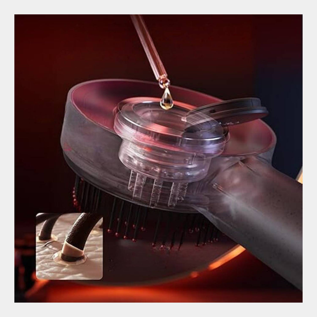 Elektromos fejbőr-masszírozó kefe LED fényterápiával - GlowScalp