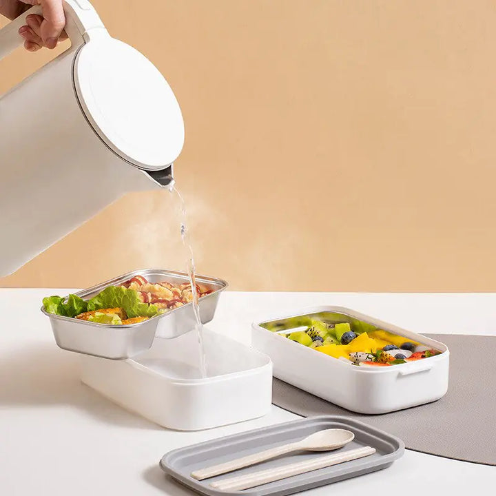 2-Rétegű Rozsdamentes Acél Bento Uzsonnás Doboz - MealMate