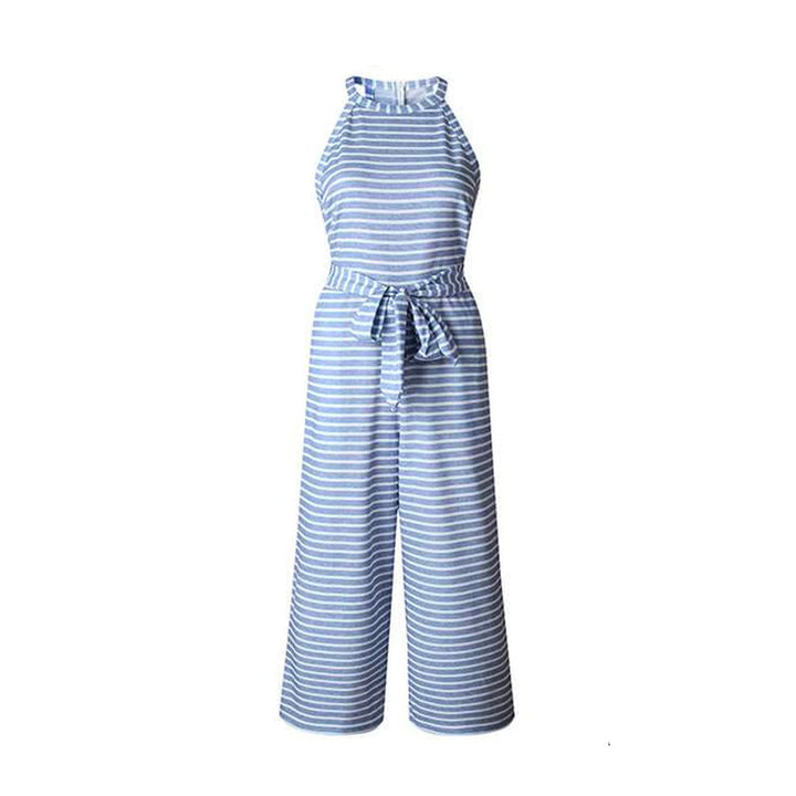 Laza és Stílusos Női Jumpsuit Derékpánttal és Csíkokkal – Nayla