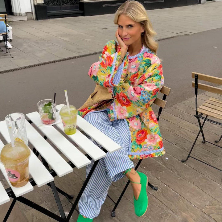 Trendy Nyomtatott Női Blézer - Eva