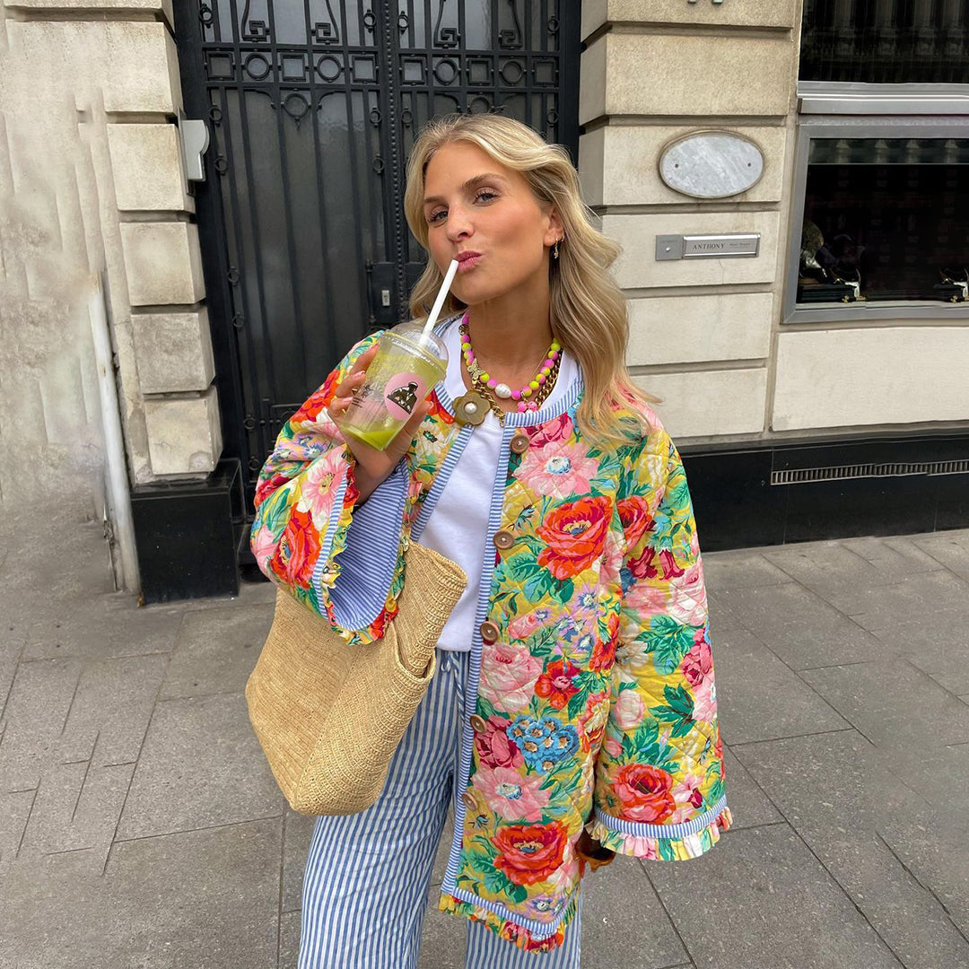 Trendy Nyomtatott Női Blézer - Eva