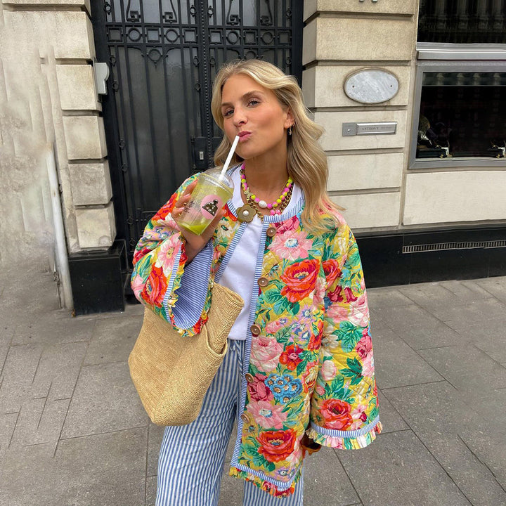 Trendy Nyomtatott Női Blézer - Eva