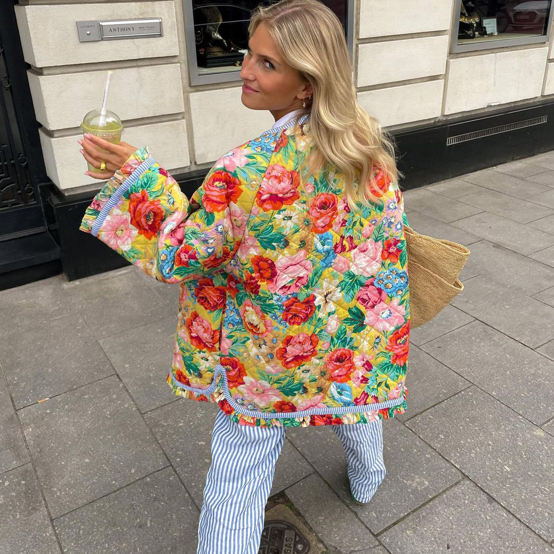 Trendy Nyomtatott Női Blézer - Eva