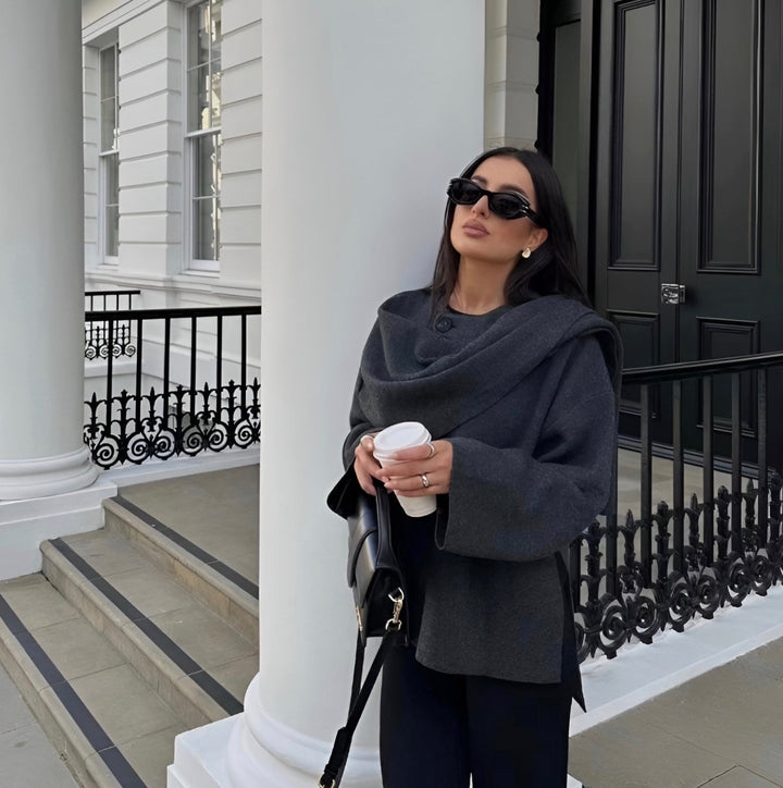 Stílusos Női Téli Poncsó - Ella