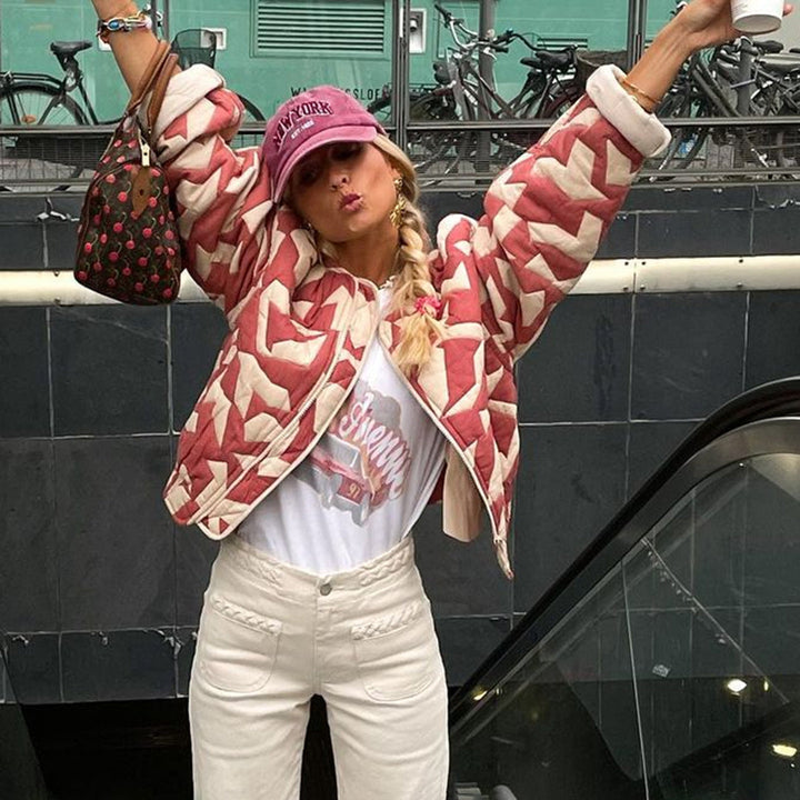 Trendy Nyomtatott Női Blézer - Eva