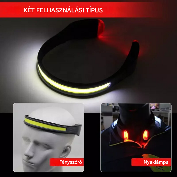 Erőteljes Fejlámpa Széles Fénykibocsátó LED-del - BrightBeam