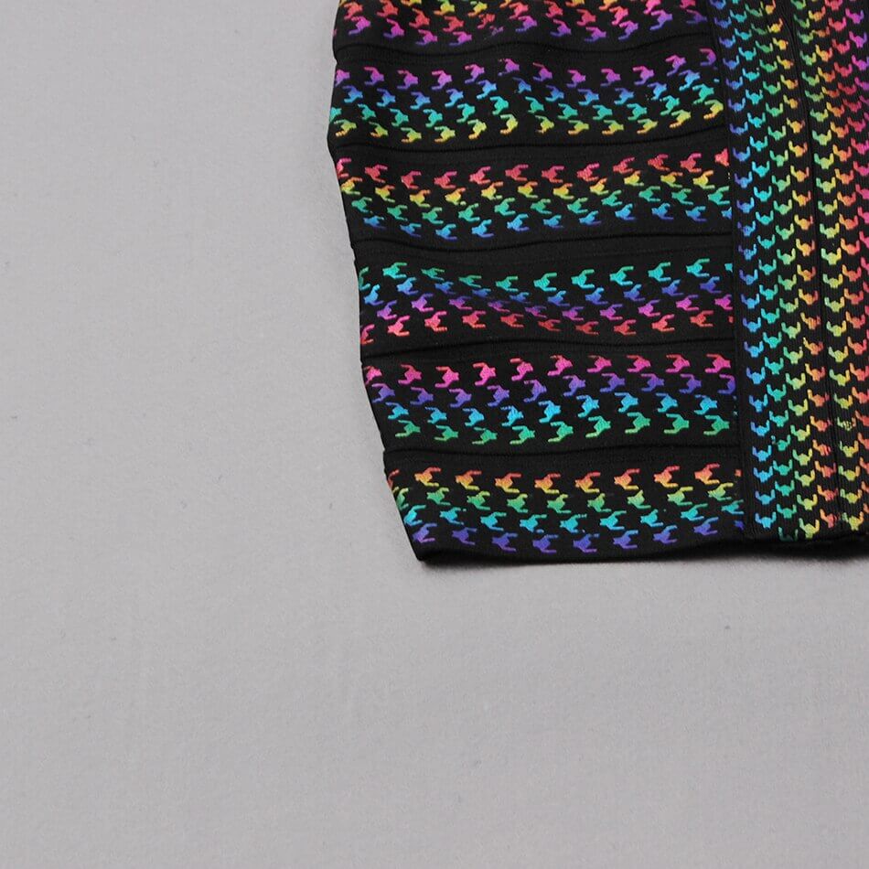 Trendi csíkos bodycon miniruha nőknek - Liana