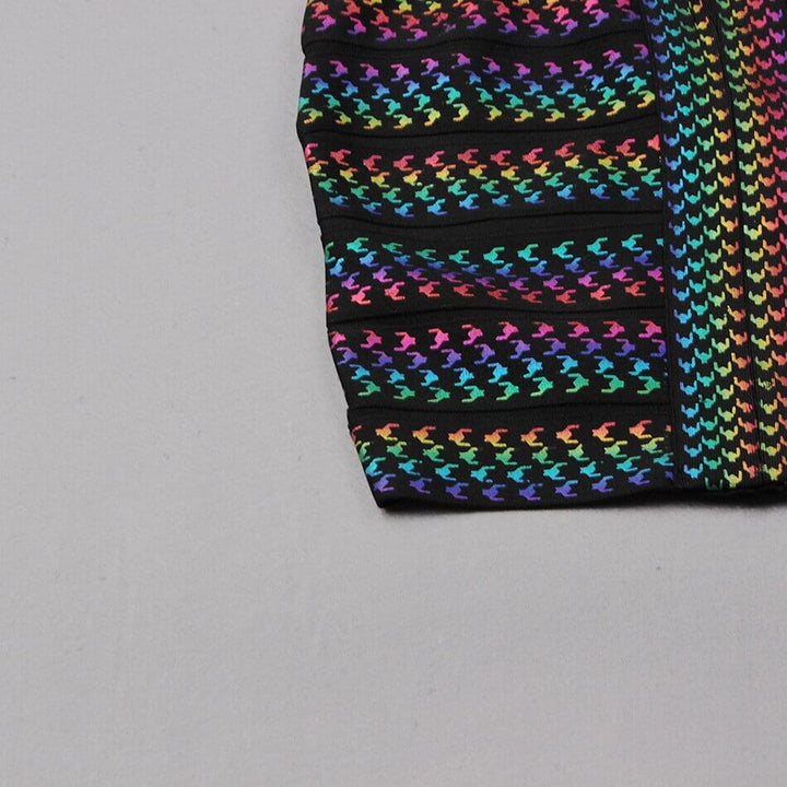 Trendi csíkos bodycon miniruha nőknek - Liana