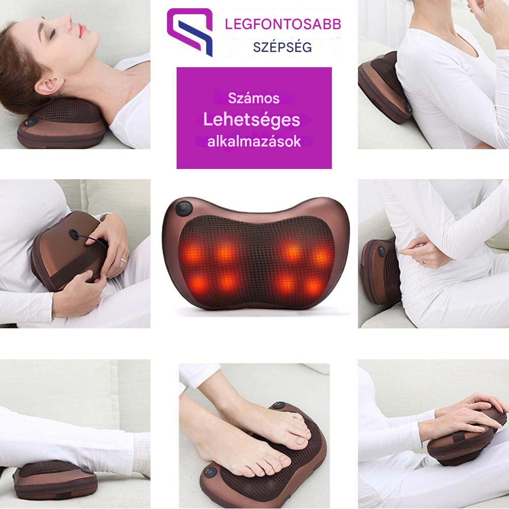 Hordozható masszázspárna mély shiatsu masszázzsal - ThermoRelax Pro