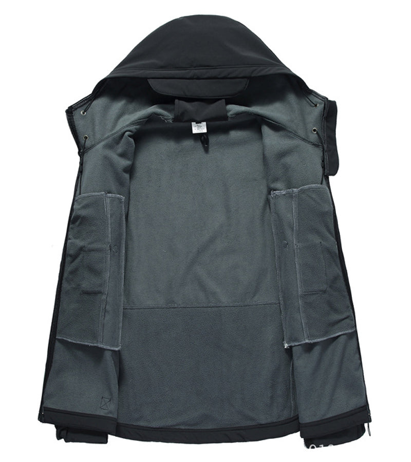 Férfi Softshell Kabát Kapucnival - Titan