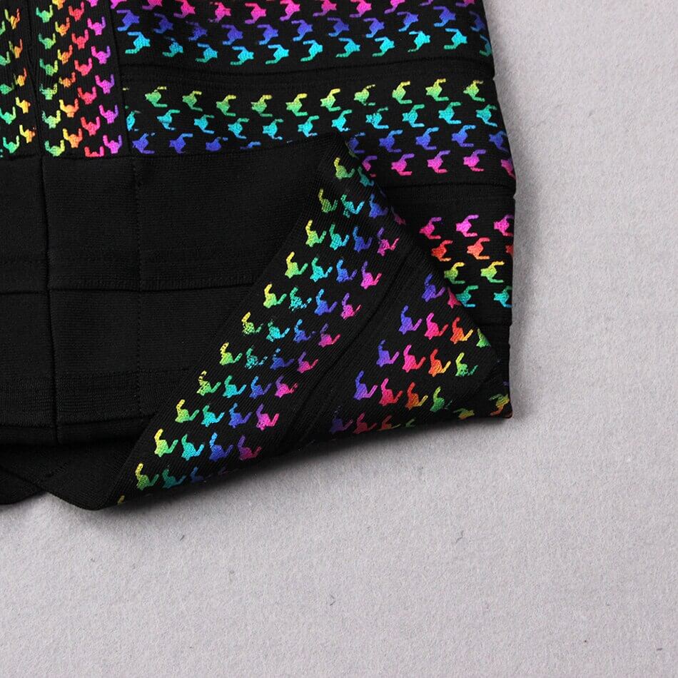 Trendi csíkos bodycon miniruha nőknek - Liana