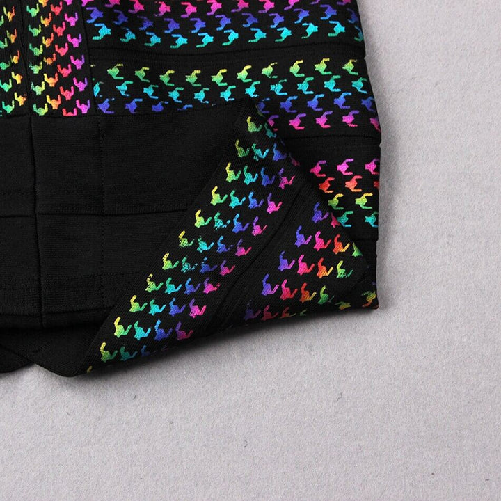Trendi csíkos bodycon miniruha nőknek - Liana