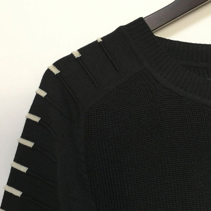 Férfi kötött pulóver csíkmintával – Lukas Őszi kiadás