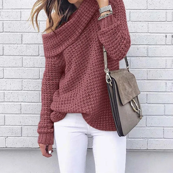 Hölgyek Off-Shoulder Kötött Pulóver – Selina