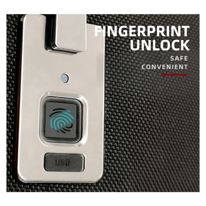 Okos ujjlenyomat-záras üzleti utazó hátizsák – Lopásgátló USB töltő kialakítással