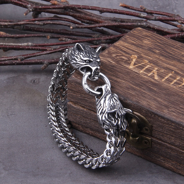 Viking Wolf Charm Karkötő – Ragnar