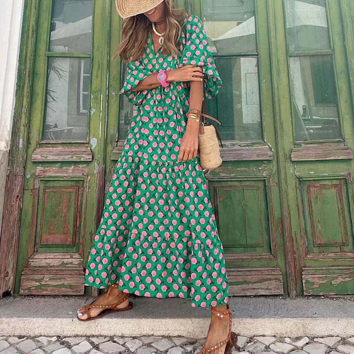 Boho nyári ruha ibizai stílusban, laza szabással – Elira