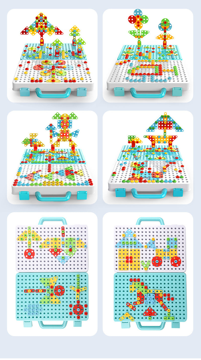 Kreatív Építőszett Játékfúróval - BuildyDrill