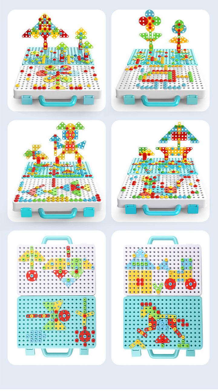 Kreatív Építőszett Játékfúróval - BuildyDrill