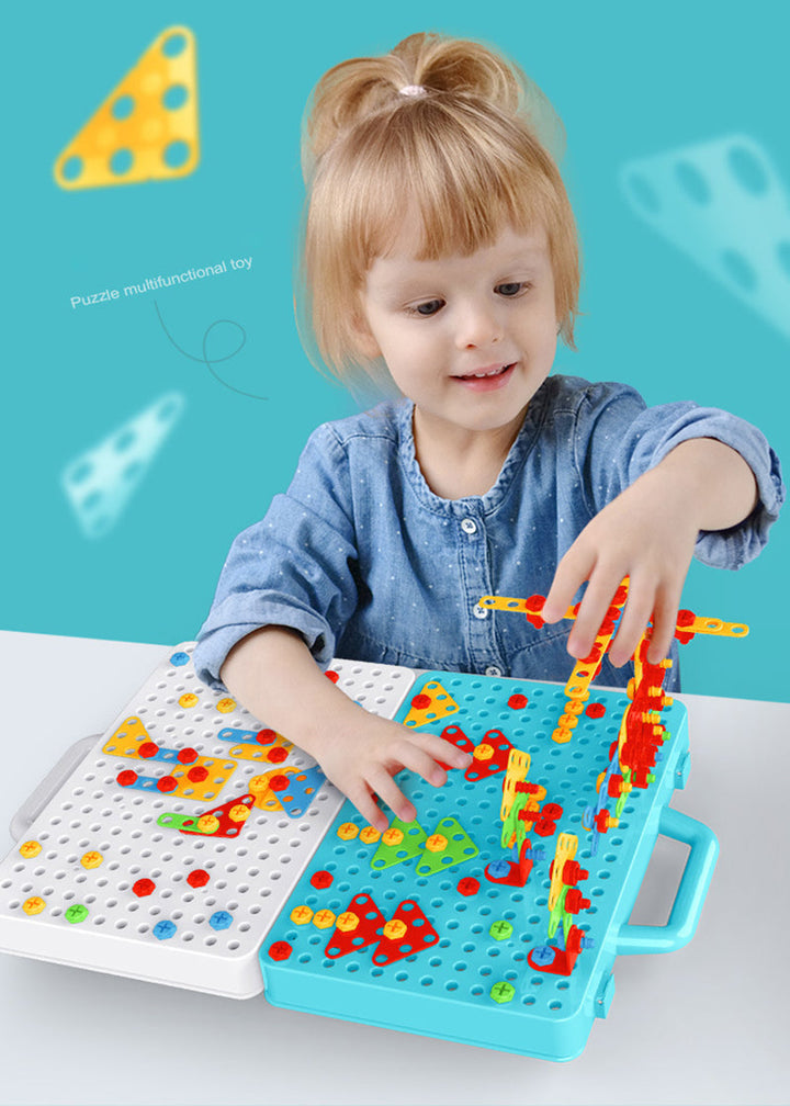 Kreatív Építőszett Játékfúróval - BuildyDrill