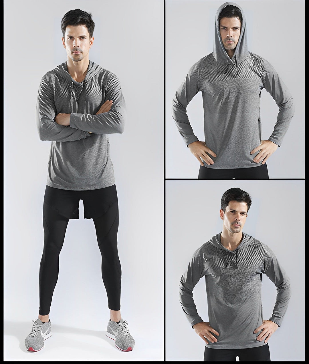 Stílusos és Kényelmes Edzőtermi Pulóver Kapucnival - Niko