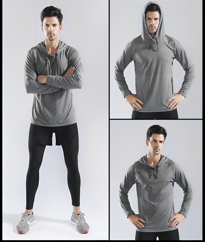 Stílusos és Kényelmes Edzőtermi Pulóver Kapucnival - Niko