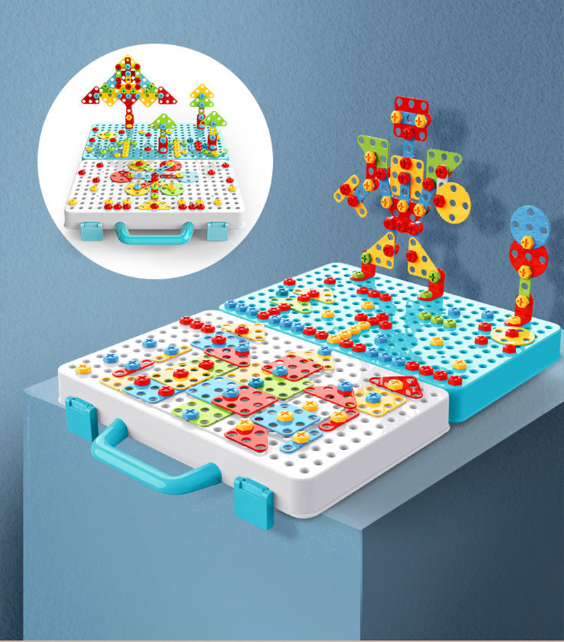 Kreatív Építőszett Játékfúróval - BuildyDrill