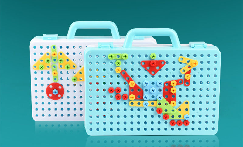 Kreatív Építőszett Játékfúróval - BuildyDrill