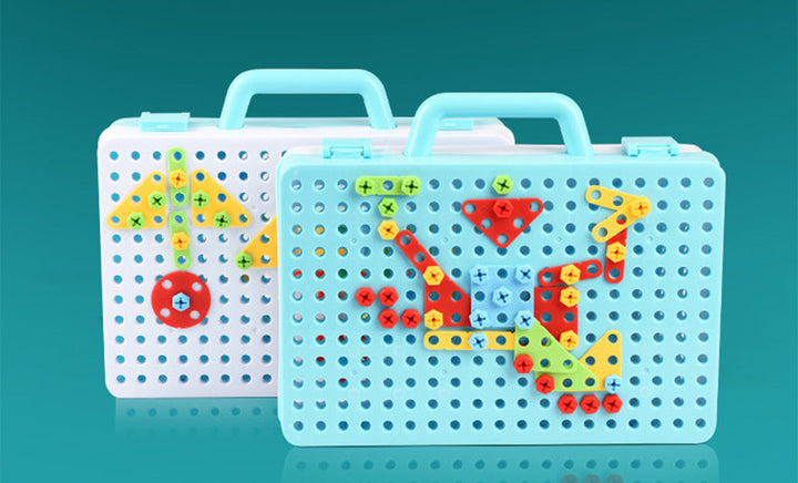 Kreatív Építőszett Játékfúróval - BuildyDrill