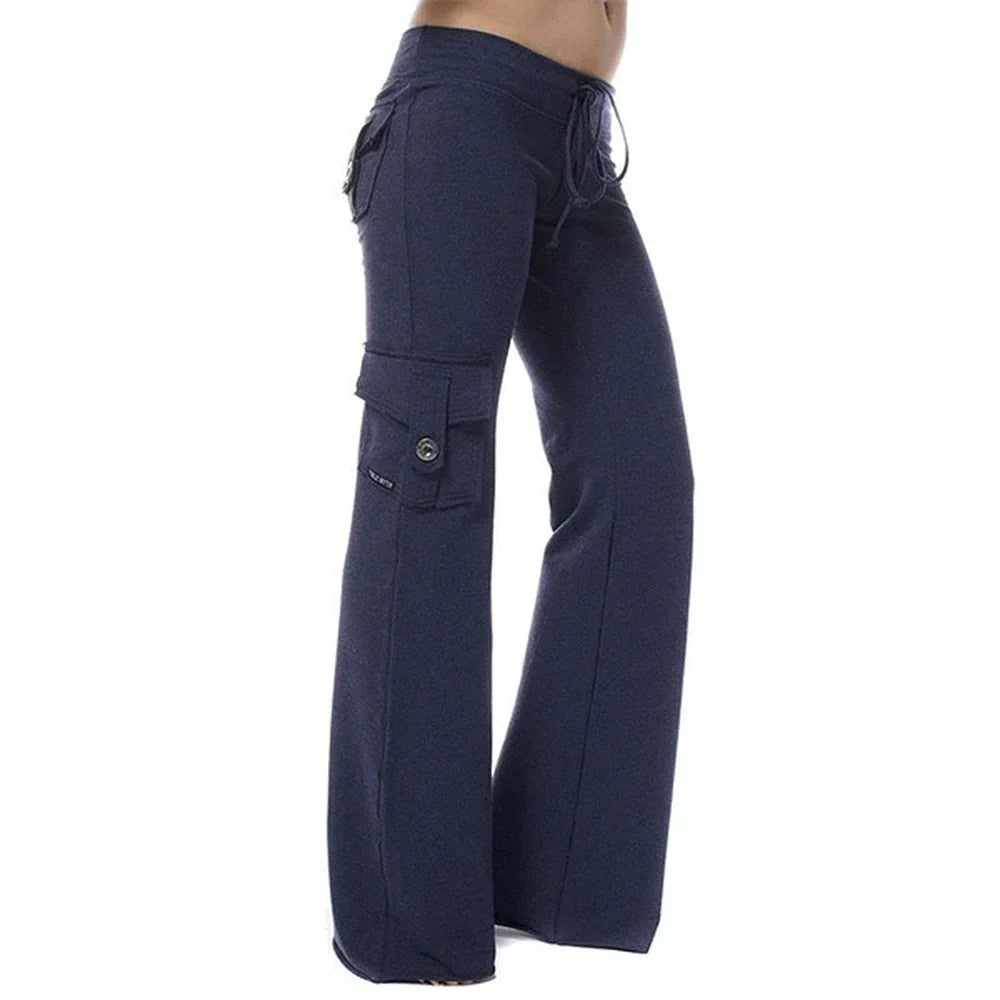 Női Bootcut Cargo Nadrág zsebekkel – Isabella