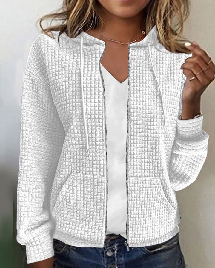 Casual Comfort Női kardigán zsebekkel és húzózsinórral - Sophie