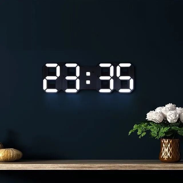 3D LED Fali óra állítható világítással – Timora