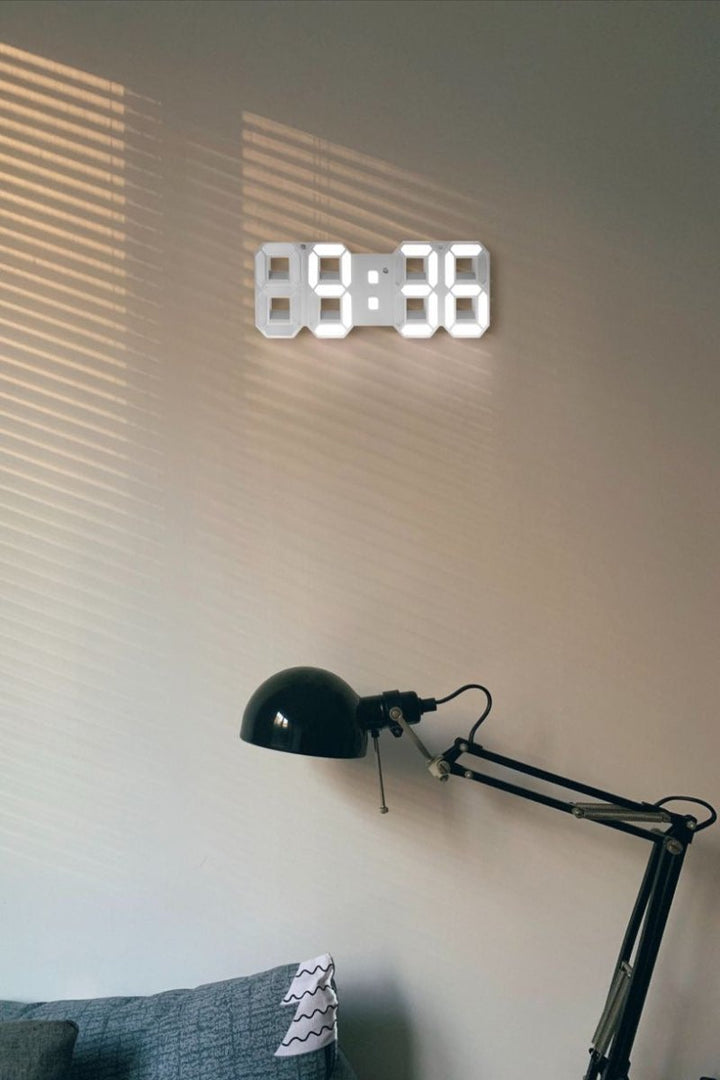 3D LED Fali óra állítható világítással – Timora
