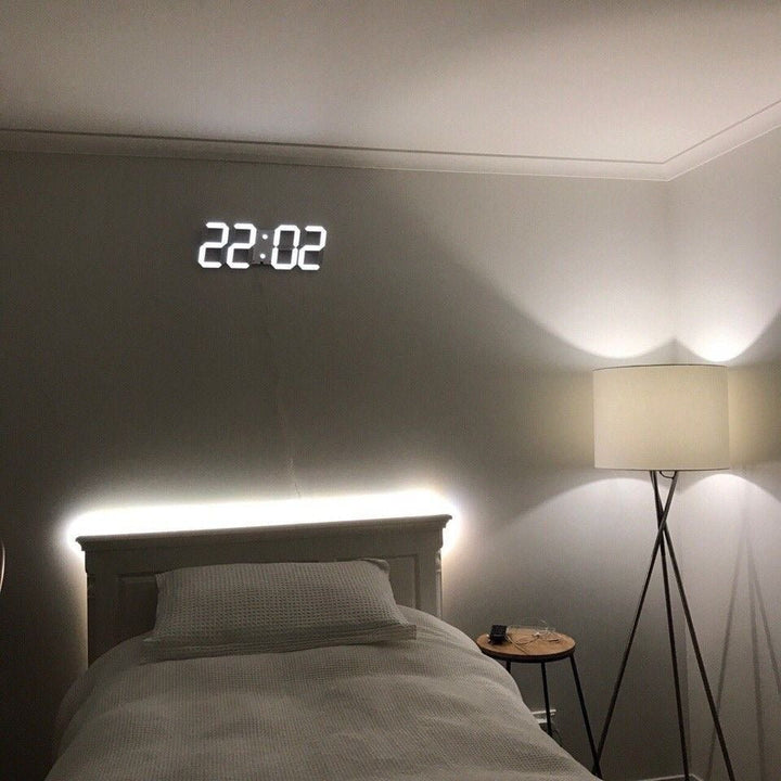 3D LED Fali óra állítható világítással – Timora