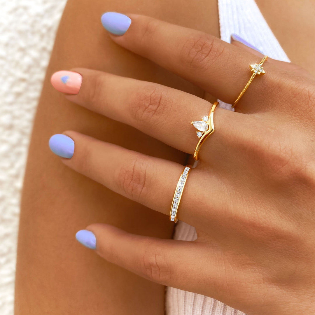 Stílusos Zirkonia Gyűrű - Amelia