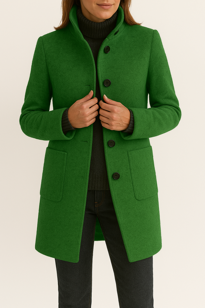 Modern női gyapjúszövet kabát – Isabella