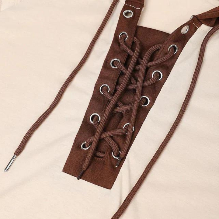 Férfi pulóver zsinórral és kapucnival – Eliano