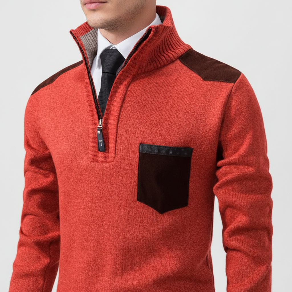 Kaschmirpullover Mit Reißverschluss -  Emil