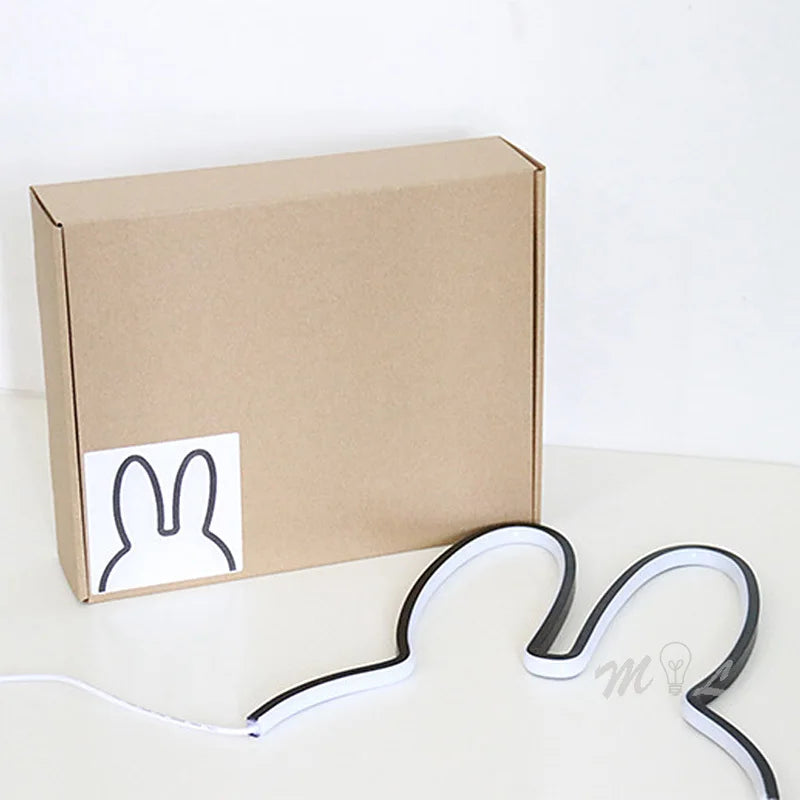 USB Töltős Nyuszi Éjjeli Fény Hangulatvilágítással - BunnyLight