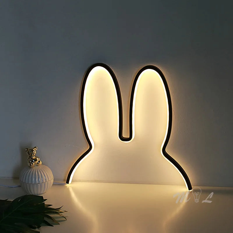 USB Töltős Nyuszi Éjjeli Fény Hangulatvilágítással - BunnyLight