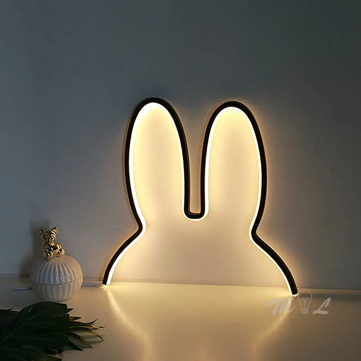 USB Töltős Nyuszi Éjjeli Fény Hangulatvilágítással - BunnyLight