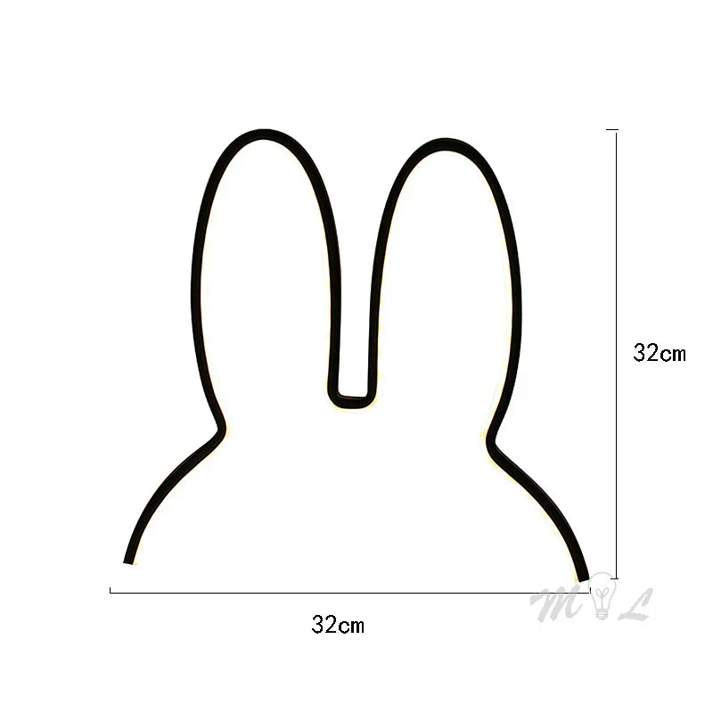 USB Töltős Nyuszi Éjjeli Fény Hangulatvilágítással - BunnyLight