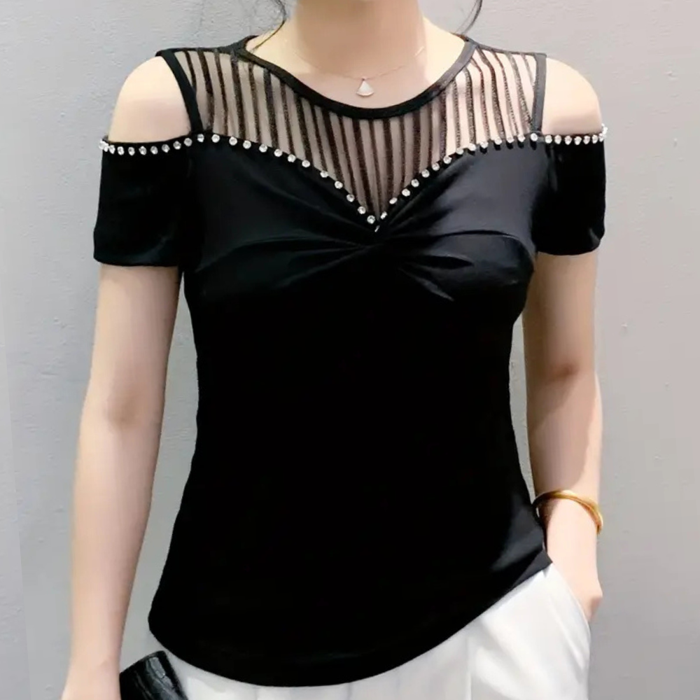 Trendy Cold-Shoulder Top hölgyeknek - Fenna
