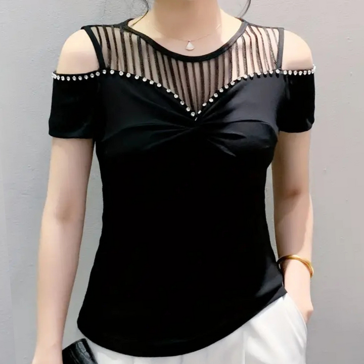 Trendy Cold-Shoulder Top hölgyeknek - Fenna