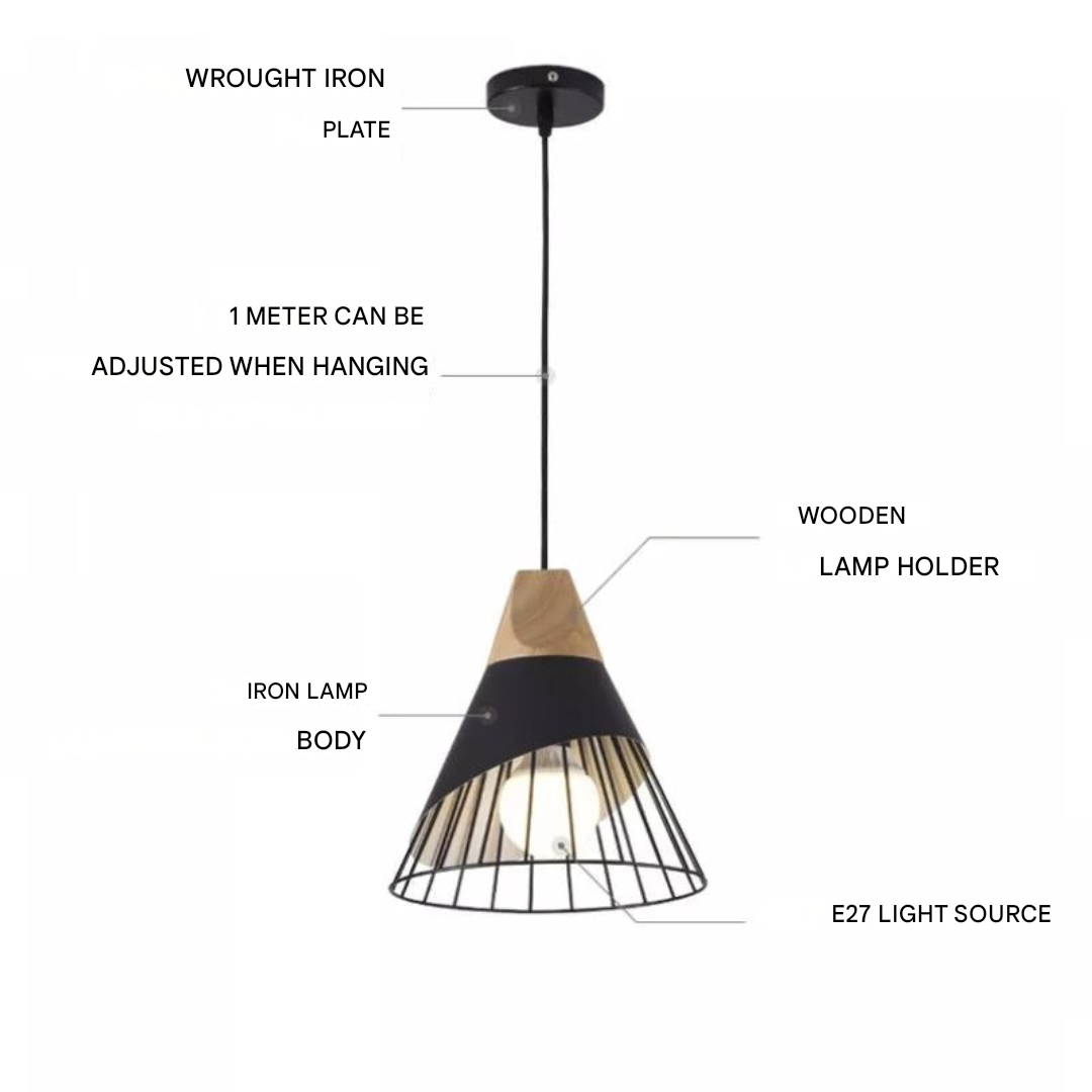 Trendi Skandináv Ipari Függőlámpa - UbranBeam