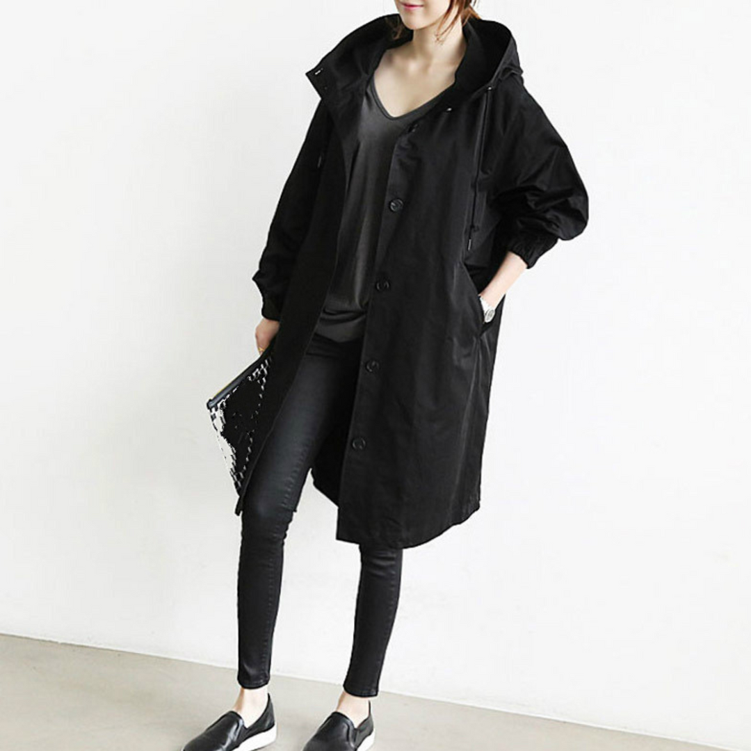 Hosszú Női Trenchcoat Kapucnival - Isabelle