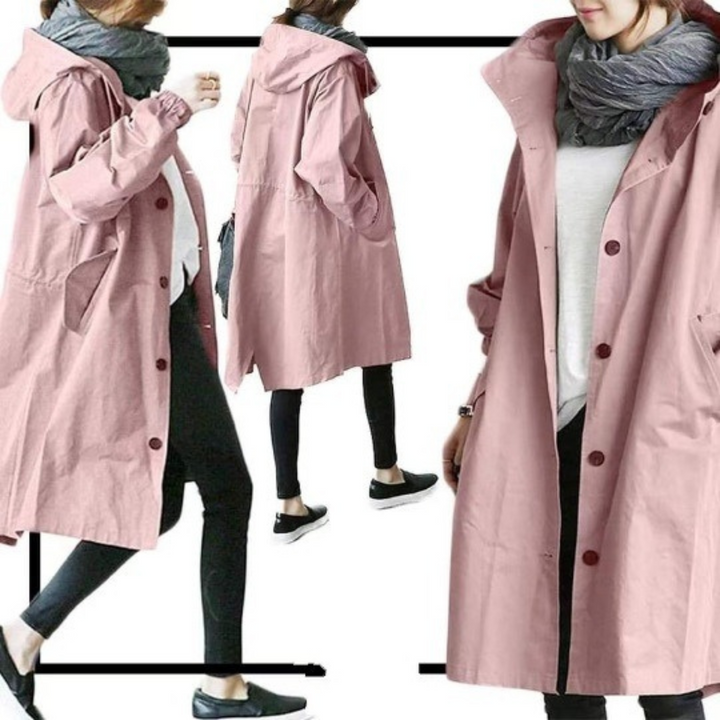 Hosszú Női Trenchcoat Kapucnival - Isabelle
