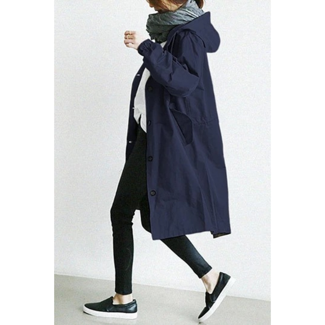 Hosszú Női Trenchcoat Kapucnival - Isabelle