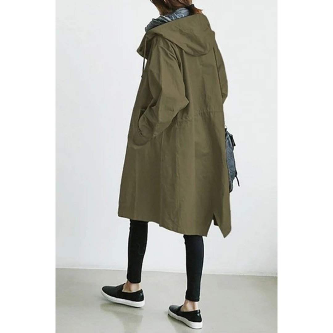 Hosszú Női Trenchcoat Kapucnival - Isabelle