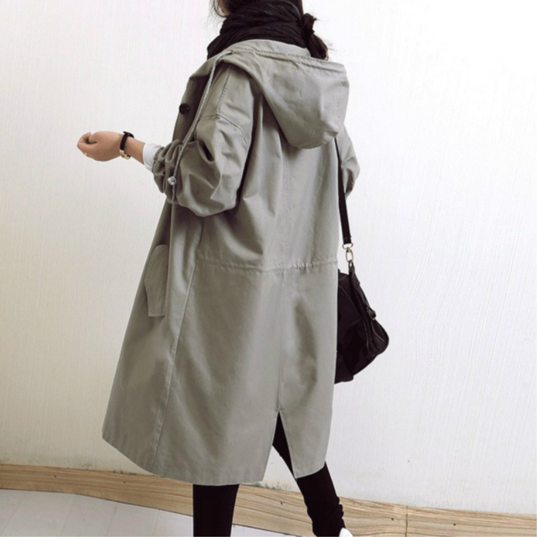 Hosszú Női Trenchcoat Kapucnival - Isabelle